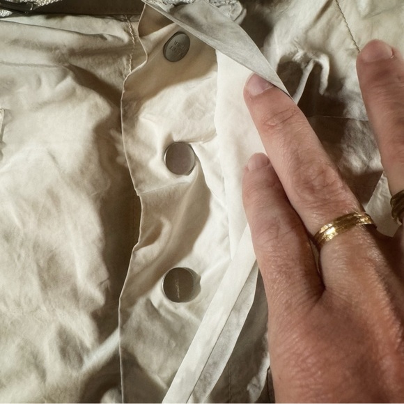 PERFECT NUMBER PRFCT NMBR Pants Womens Small White & Gray Belted Parachute Pants - Picture 2 of 13